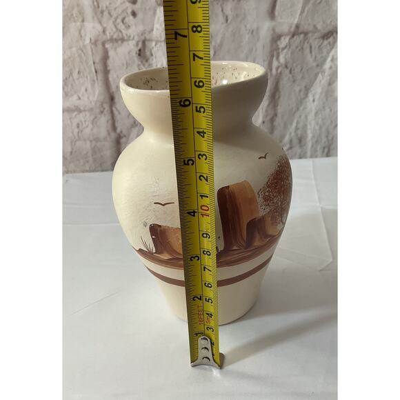 Vintage Hand Crafted Sundance Southwest Pottery Vase By Thora Tempe Arizona - Picture 6 of 8